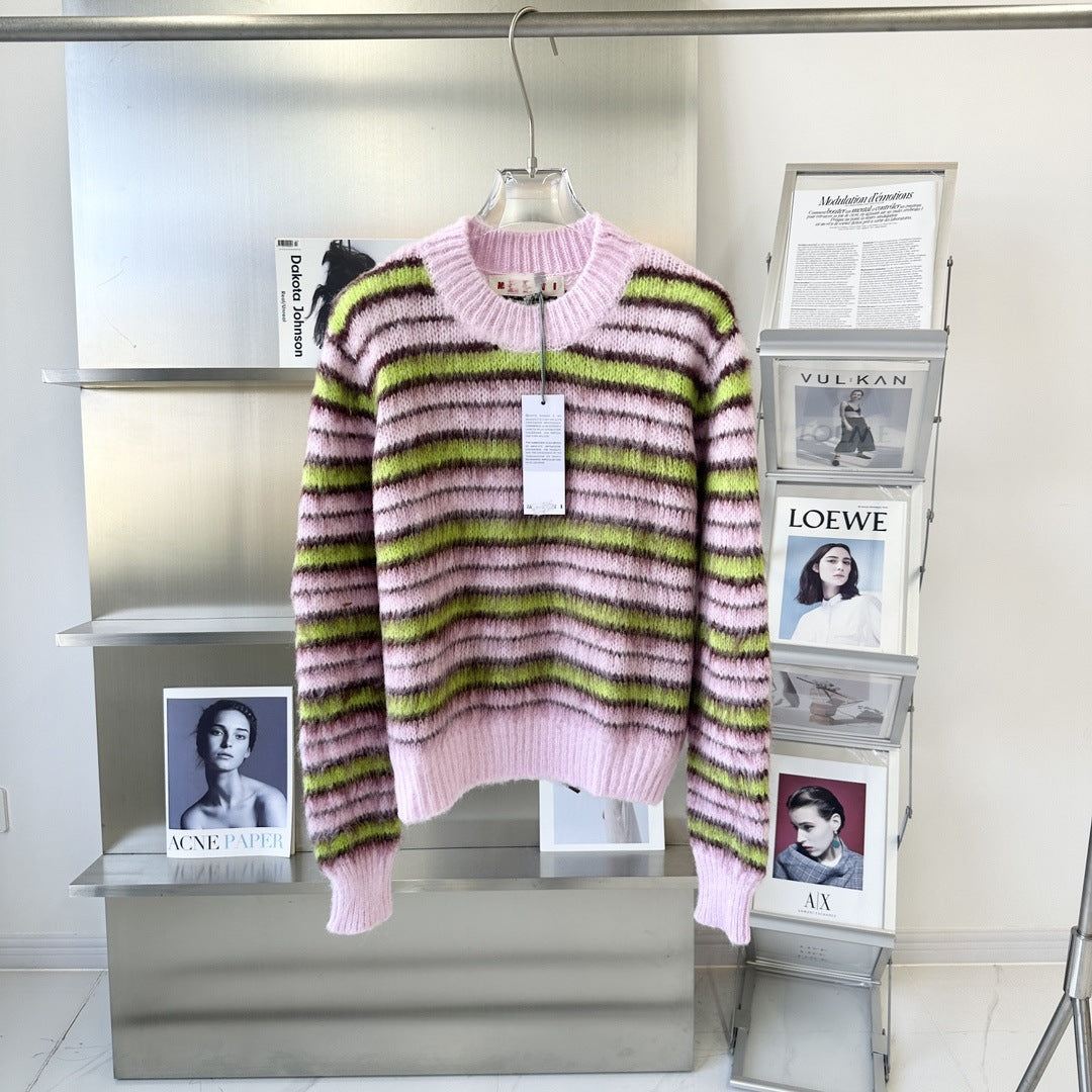 High-grade Lazy Coat Haima Wool Knitted Cardigan Sweater