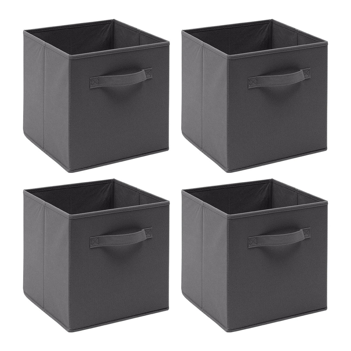 Pack of 4 Foldable Fabric Storage Organisers Cubes Boxes Wardrobe Home Organiser