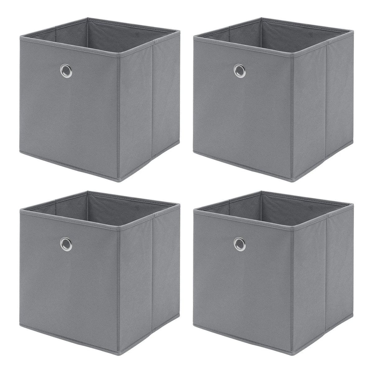 Pack of 4 Foldable Fabric Storage Organisers Cubes Boxes Wardrobe Home Organiser