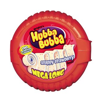 12 x Hubba Bubba Mega Long Tape Erdbeere 56g