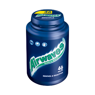 Airwaves Menthol Kaugummi Dose 46 Stück – Karton mit 6