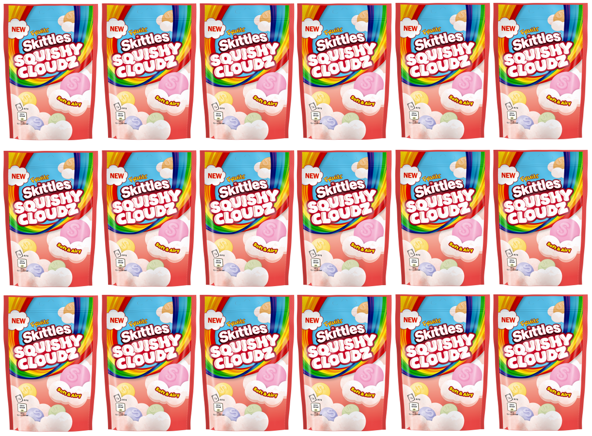 18 X Skittles Fruits Squishy Cloudz 94GM