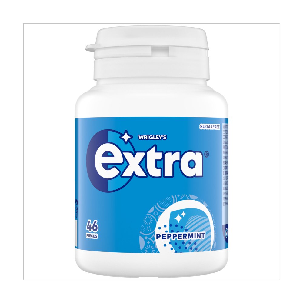 6 x Extra Peppermint Kaugummi-Flasche - 46 STK