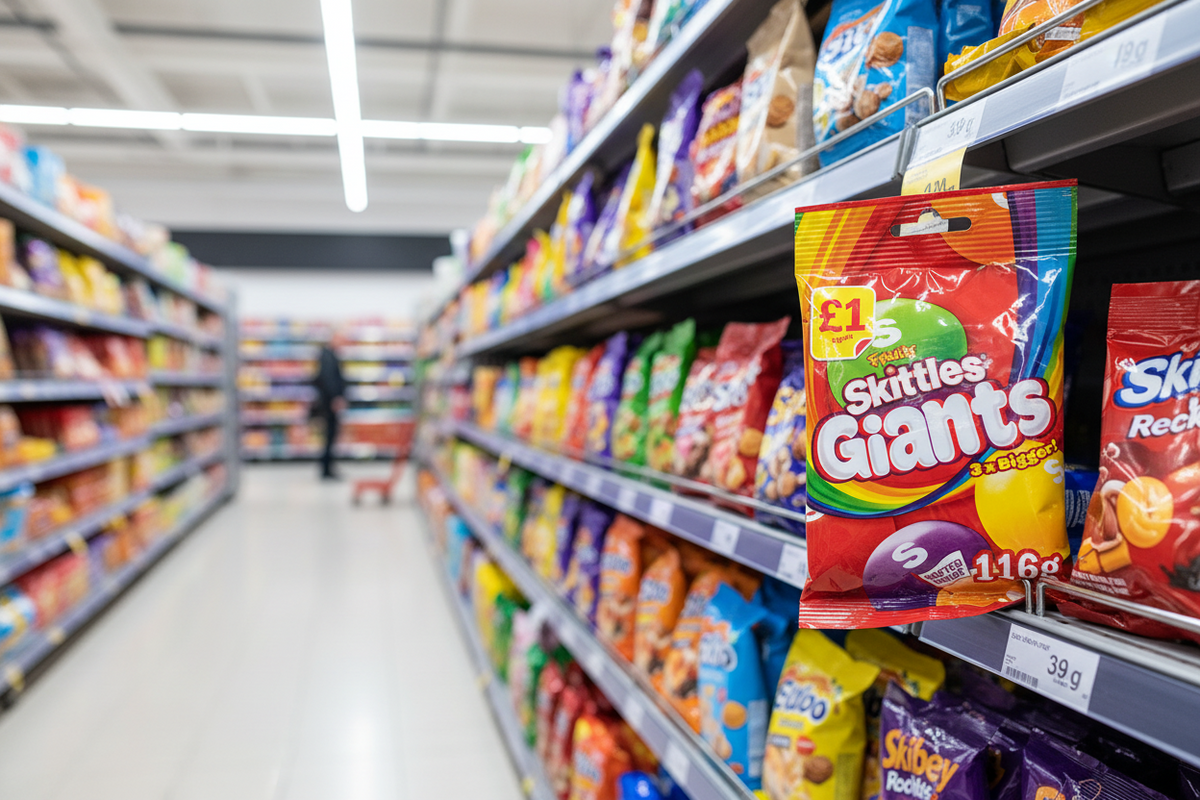 14 x Bolsa de dulces Skittles Giant con sabor a frutas - 116 g