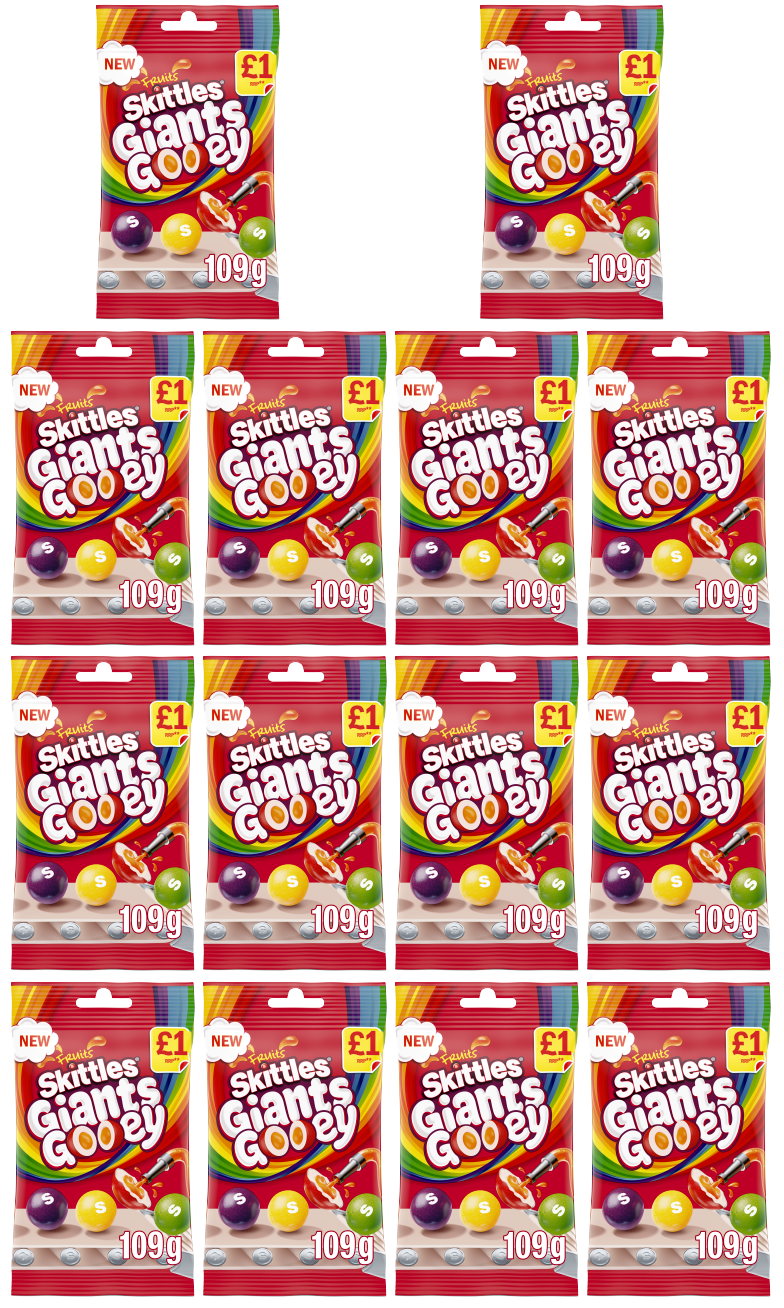 Skittles Giants Gooey Treat Bags | 14 x 109g | Bulk Buy