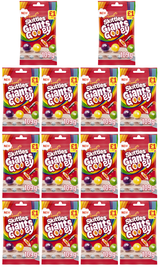 Skittles Giants Gooey Treat Bags | 14 x 109g | Bulk Buy