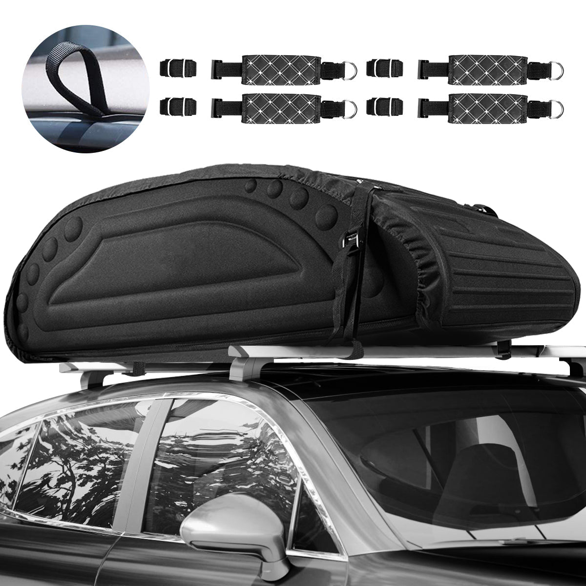400L Waterproof Car Roof Bag Foldable Rooftop Cargo Carrier