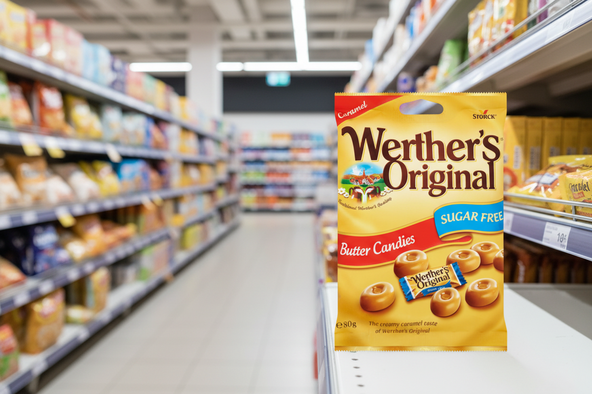 18 x Werthers Original Zuckerfreie Butterbonbons Beutel 80g