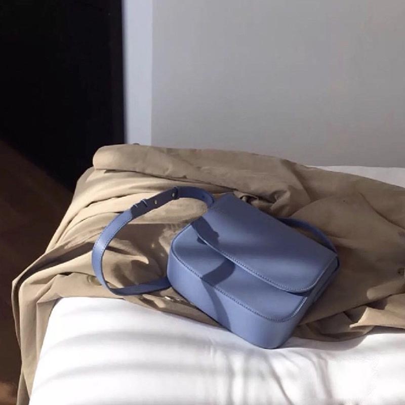 Solid Color Single Shoulder Crossbody Saddle Bag
