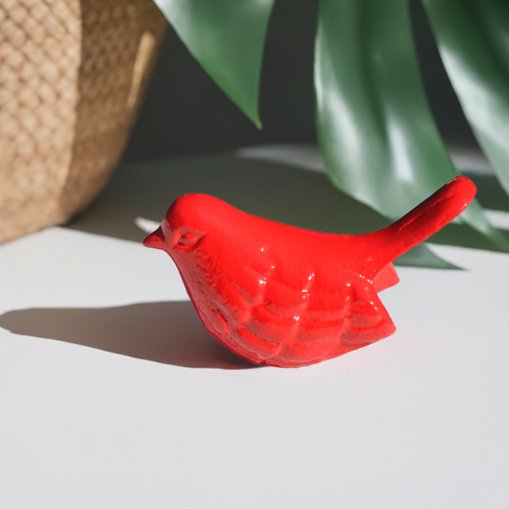 Vibhsa Bird Figurines Symbols of Health & Happiness (Red)