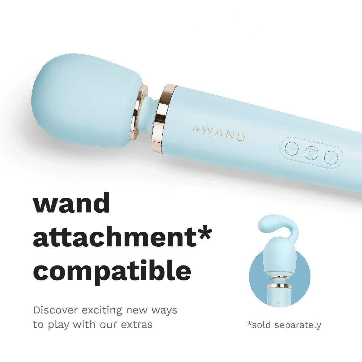 Le Wand Powerful Plug In Vibrating Massager Light Blue