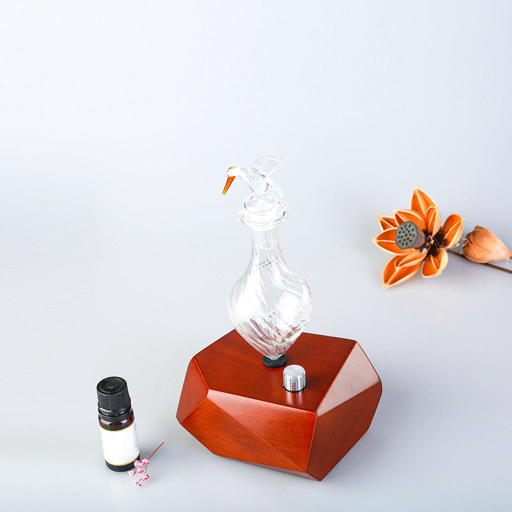 Diamond Bird Nebuliser | Waterless Aroma Diffuser | Solid Wood Pure Essential Oil Diffusing