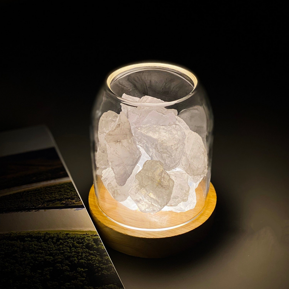 AURORA Crystal Light | Essential Oil Diffusing | Natural Quartz 500g | Power of Healing