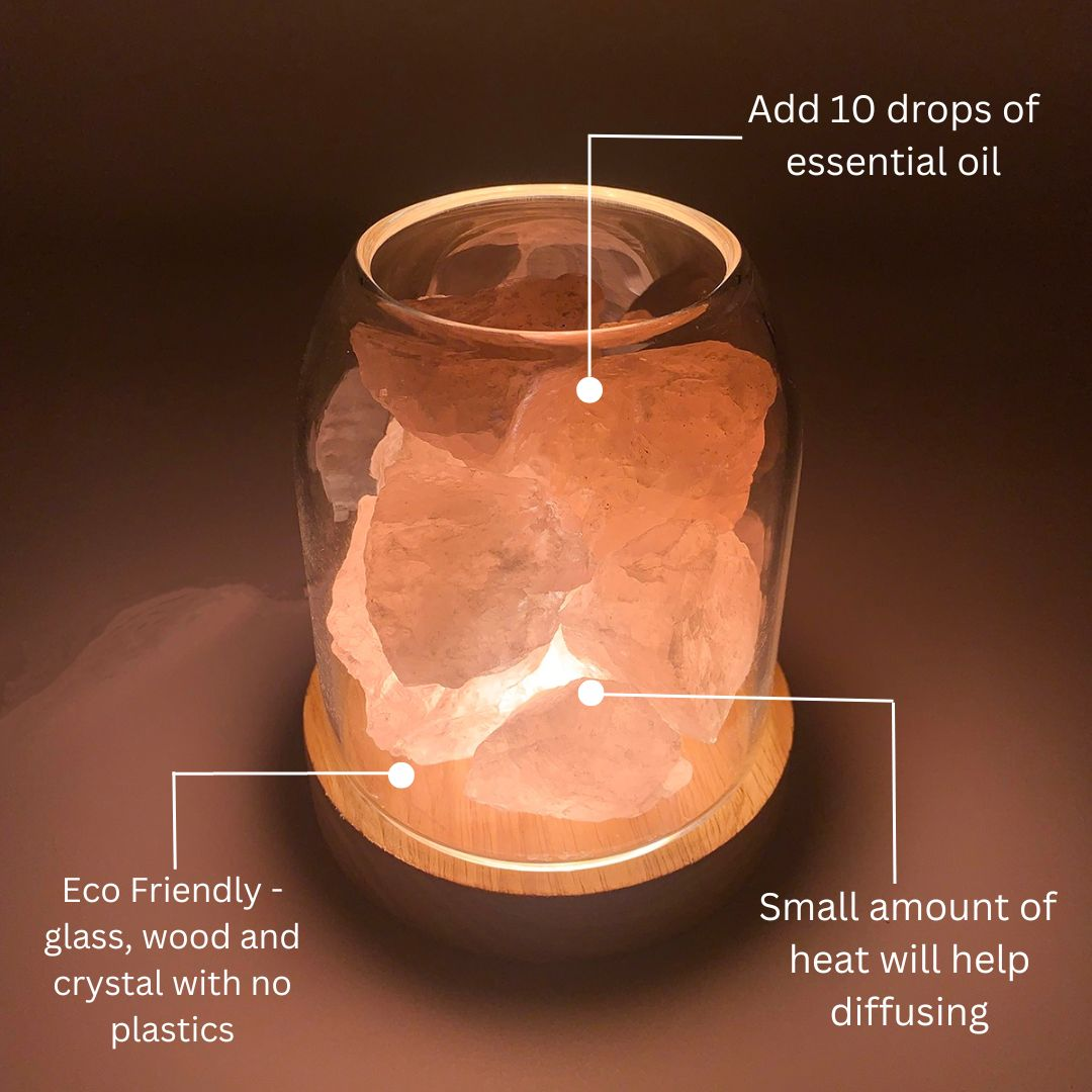 AURORA Crystal Light | Essential Oil Diffusing | Natural Quartz 500g | Power of Healing