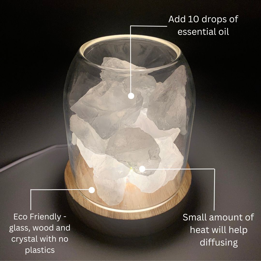AURORA Crystal Light | Essential Oil Diffusing | Natural Quartz 500g | Power of Healing