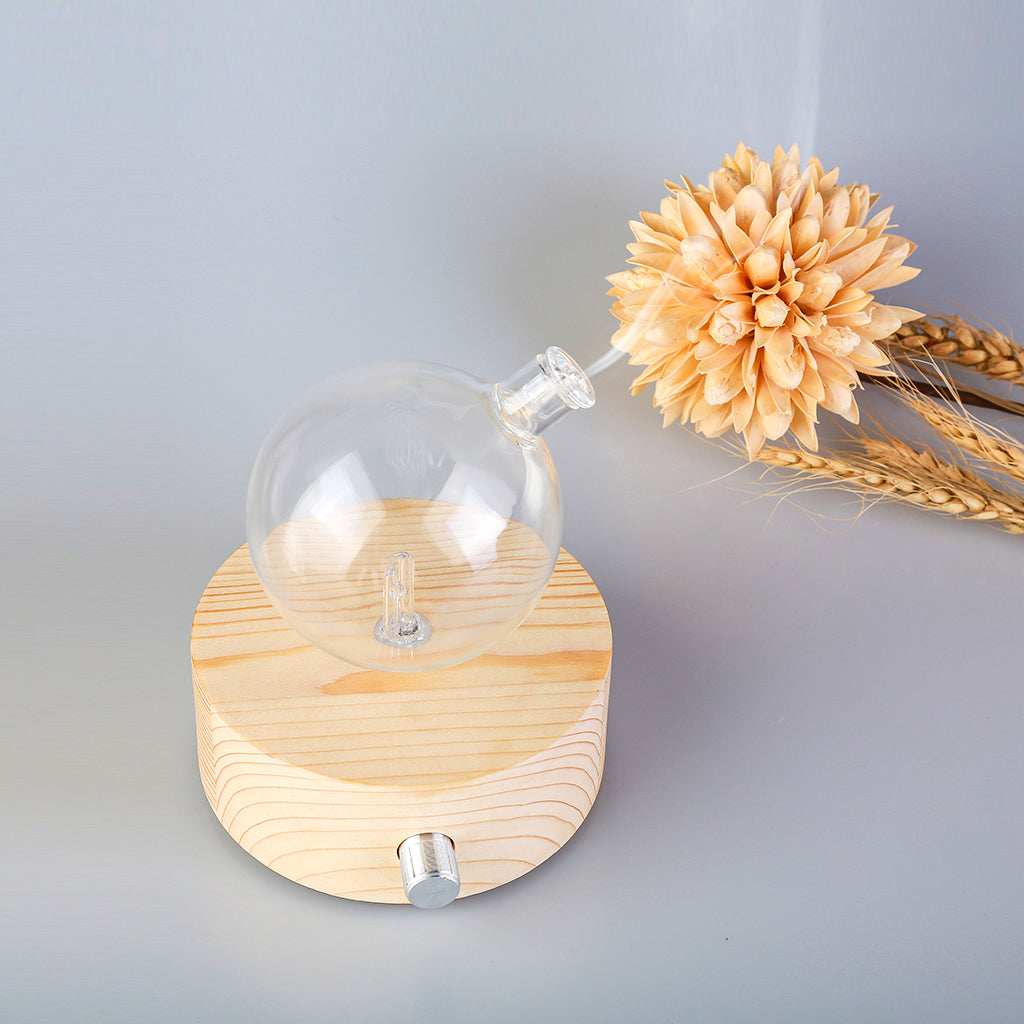 Geo Series "Round" Nebuliser | Waterless Aroma Diffuser | No Plastics Pure Essential Oil Diffusing