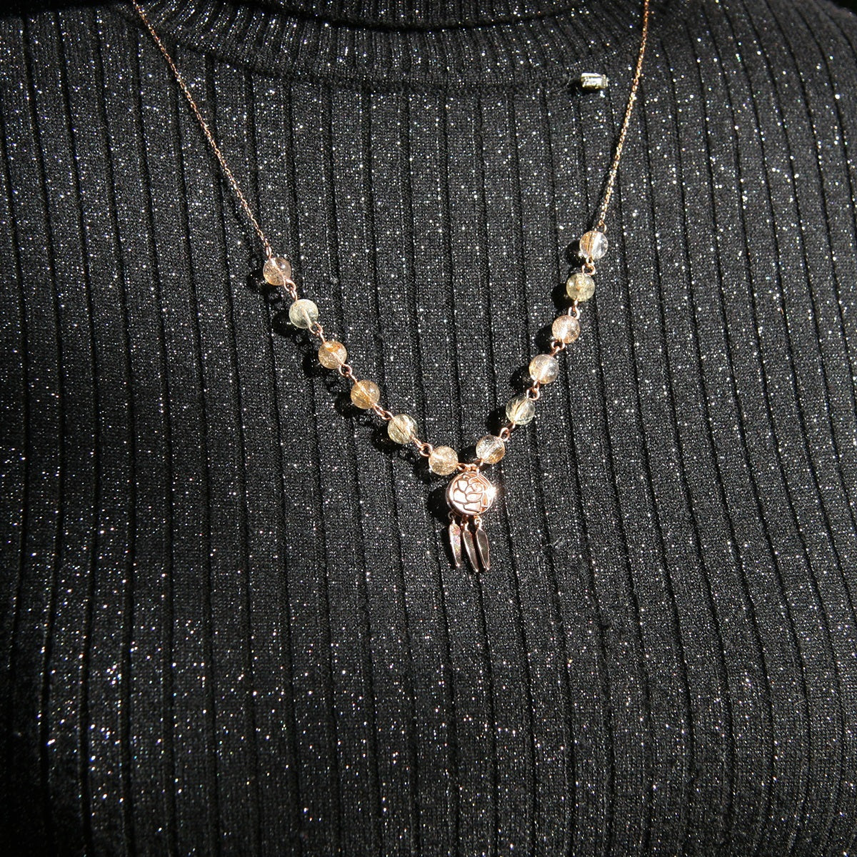 Rose Aroma Necklace | Energy & Healing | Diffusing on the go