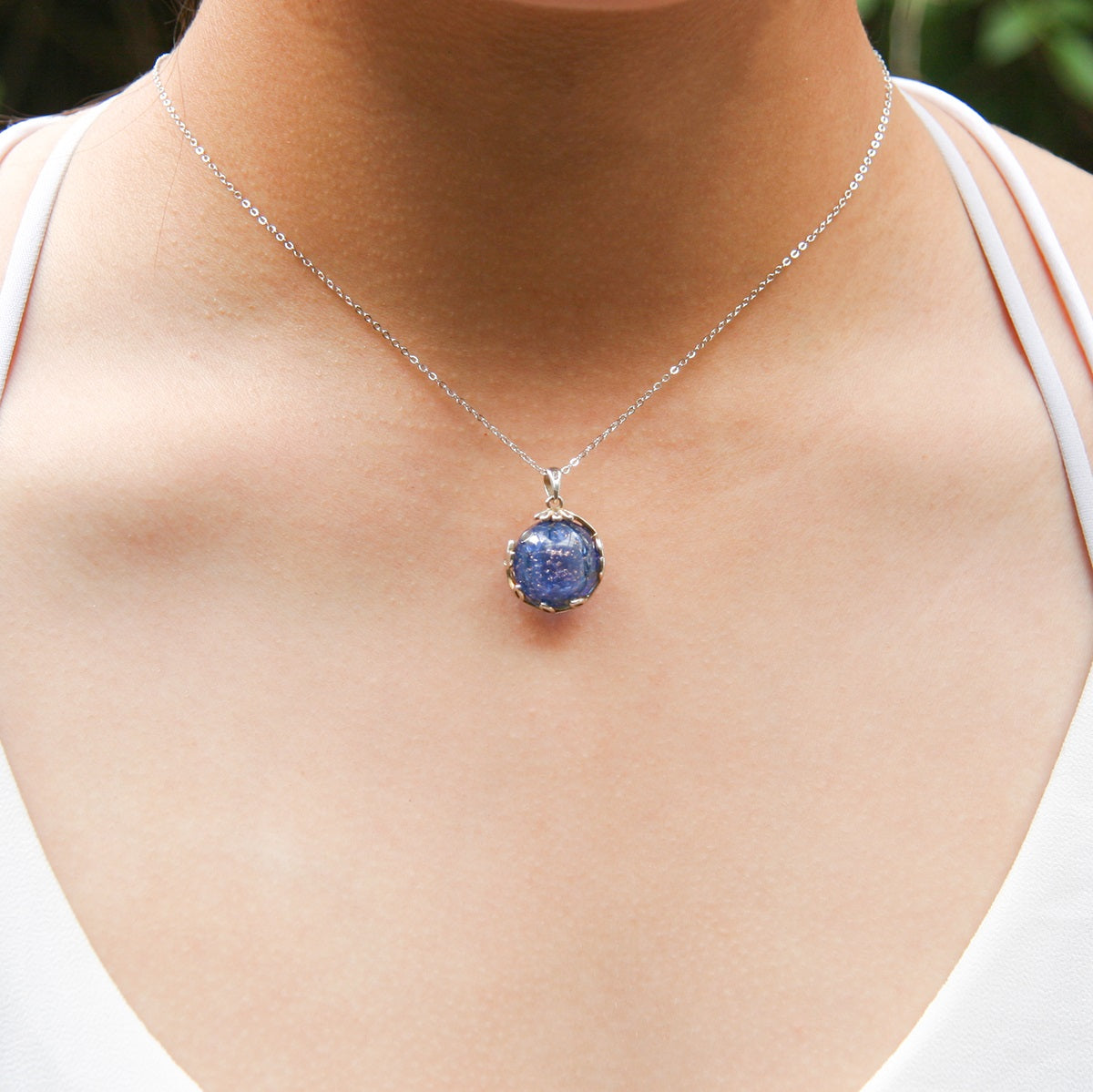 Planet Murano Aroma Necklace - Celestial Sapphire | Energy & Healing | Diffuse on the go | Gift for her