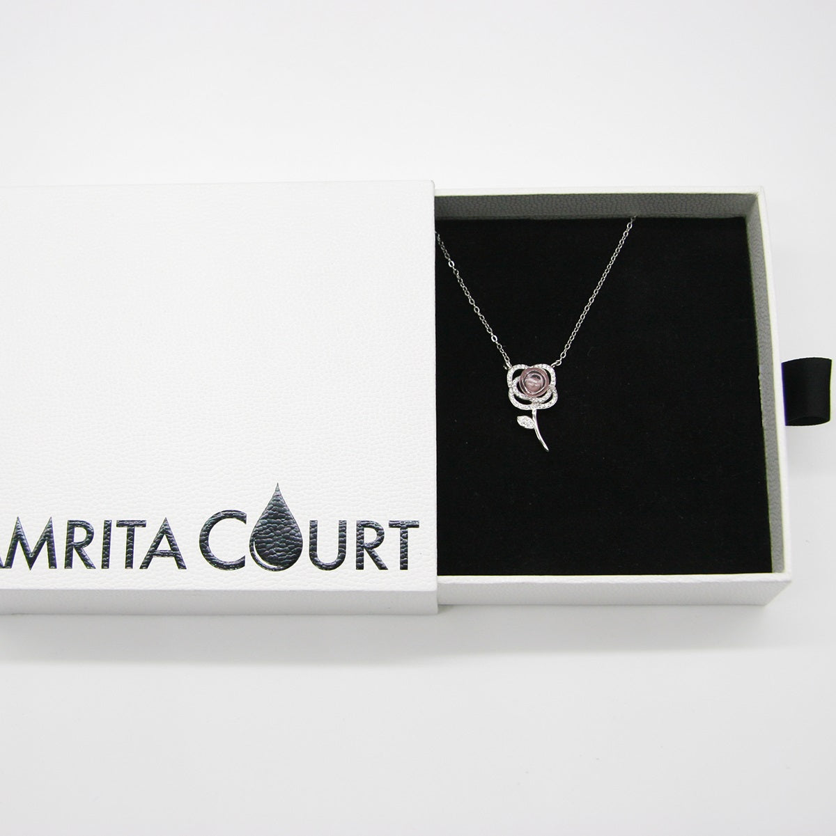 Sterling Silver Rose Garden Aroma Necklace - Pink | Energy & Healing | Diffuse on the go