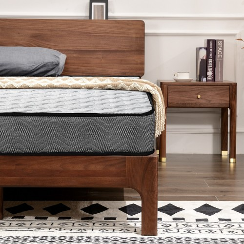 MTS001 - Good Nite Single Memory Foam & Spring Mattress-90x190x18cm-Quilted, Hypoallergenic, Breathable Design with Lumbar Support