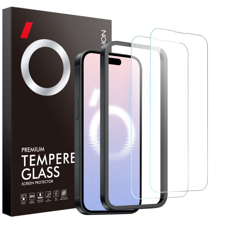 NORTHJO 2pcs Tempered Glass Film with Installation Frame - For iPhone 16