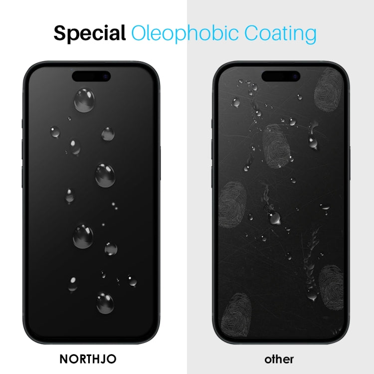 NORTHJO 2pcs Tempered Glass Film with Installation Frame - For iPhone 16