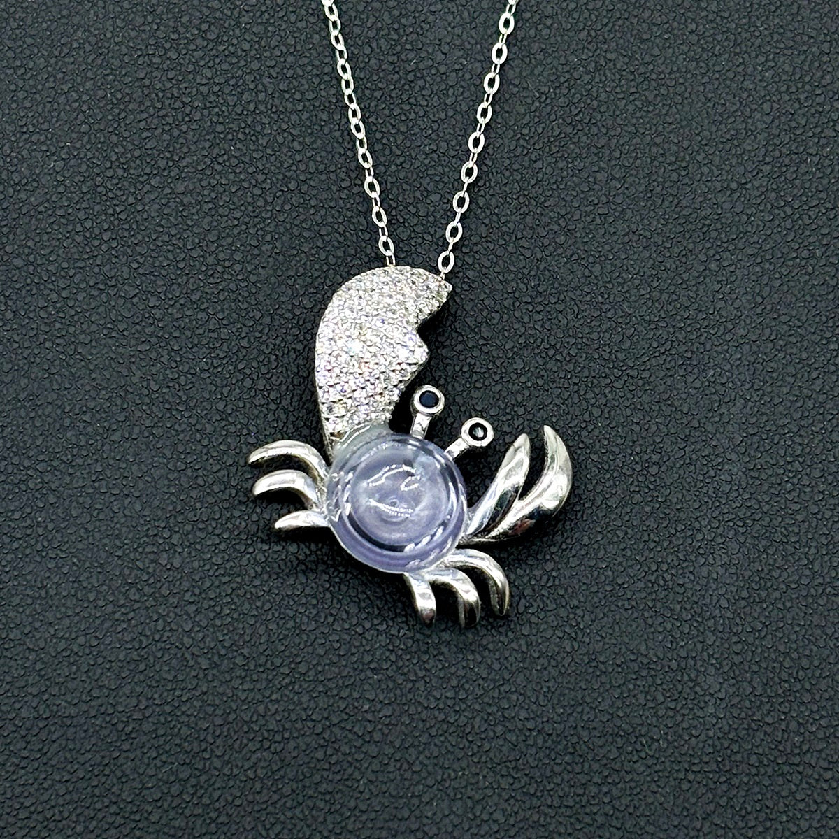 Sterling Silver King Crab Aroma Necklace - Lavender | Energy & Healing | Diffuse on the go