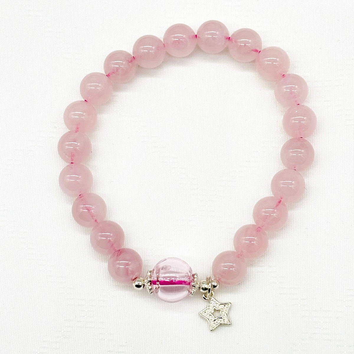 Sterling Silver Crystal Aroma Bracelet - Rose Quartz | Energy & Healing | Diffuser Jewellery