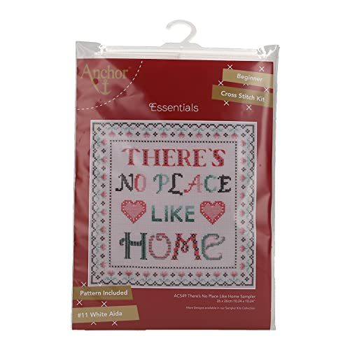 Anchor Counted Cross Stitch Kit, No Place Like Home, (w/h) 26 x 26cm