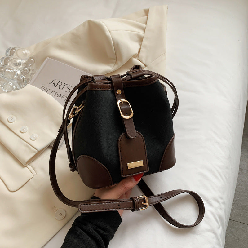 New Trendy Bucket PU Leather Handbag For Women Luxury Messenger Shoulder Bag Hot Sale
