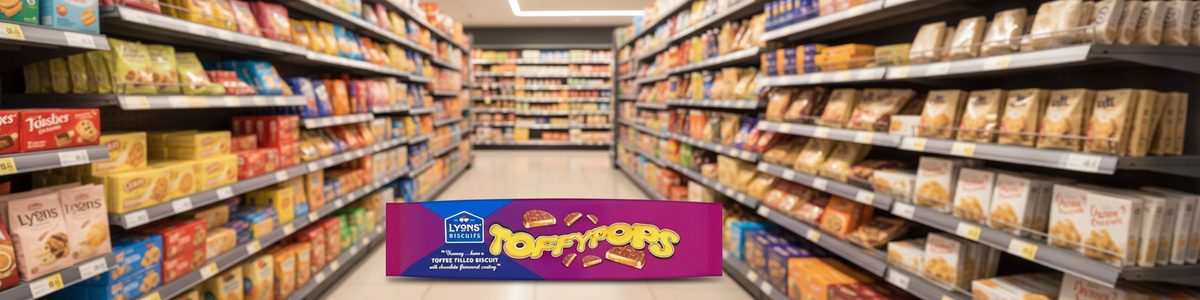 18 x Lyons  Biscuits Toffypops 120G