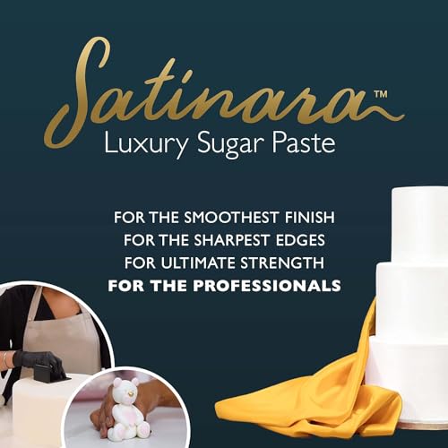 Satinara Luxury White Sugar Paste for Cakes and Bakes, White Fondant Icing For Cake Covering