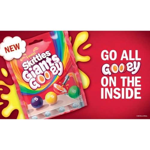 Skittles Giants Gooey Vegan Sweets Sharing Bag Candy 125g