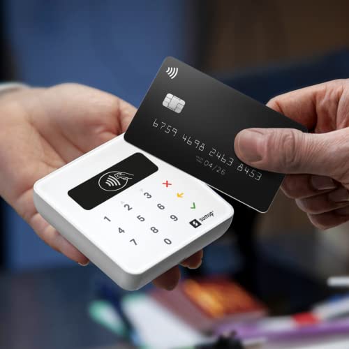 sumup Air mobile card terminal for contactless payments with Credit & Debit Card, Apple & Google Pay - NFC RFID money card reader - practical credit card reader