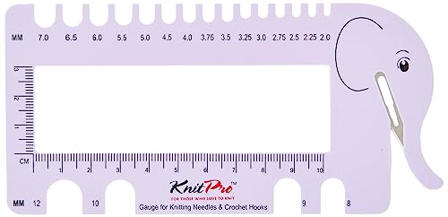 KnitPro Needle and Crochet View Sizer with Yarn Cutter,