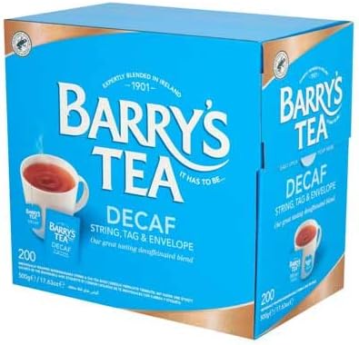 Barry's Tea Decaf Bolsitas de Té con Cuerda y Etiqueta 500g
