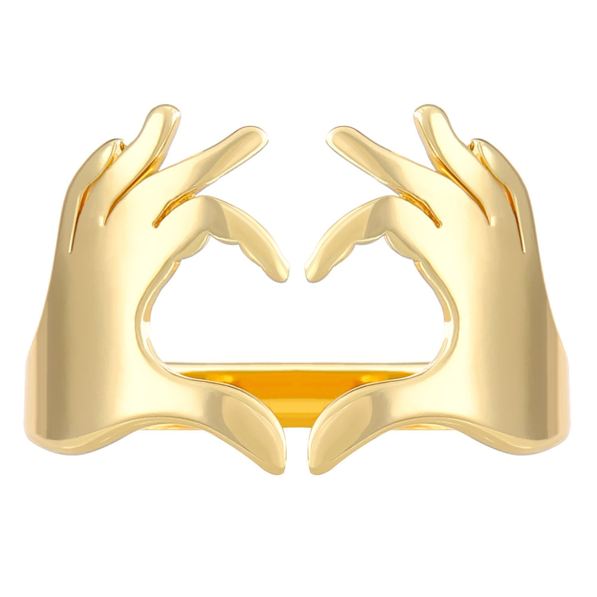 Fashion Love Heart Romantic Hands Ring