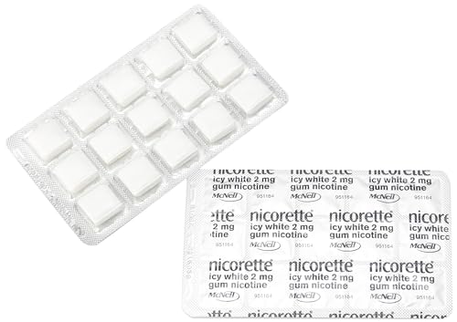 Nicorette Gum, 2 mg, Icy White, 105 Gums