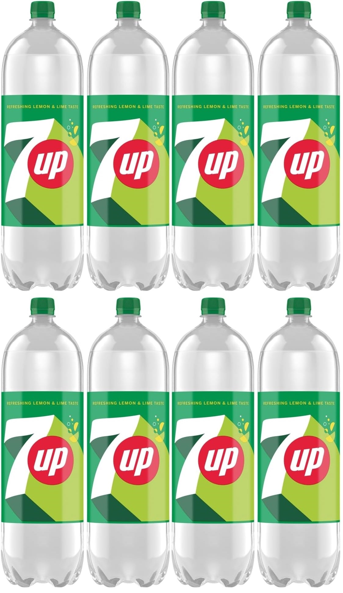 8 x 7Up Erfrischender Zitronen- & Limettengeschmack 2 Liter