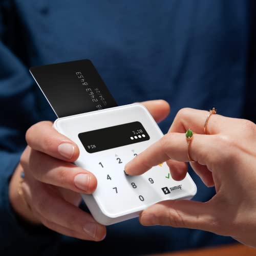 sumup Air mobile card terminal for contactless payments with Credit & Debit Card, Apple & Google Pay - NFC RFID money card reader - practical credit card reader