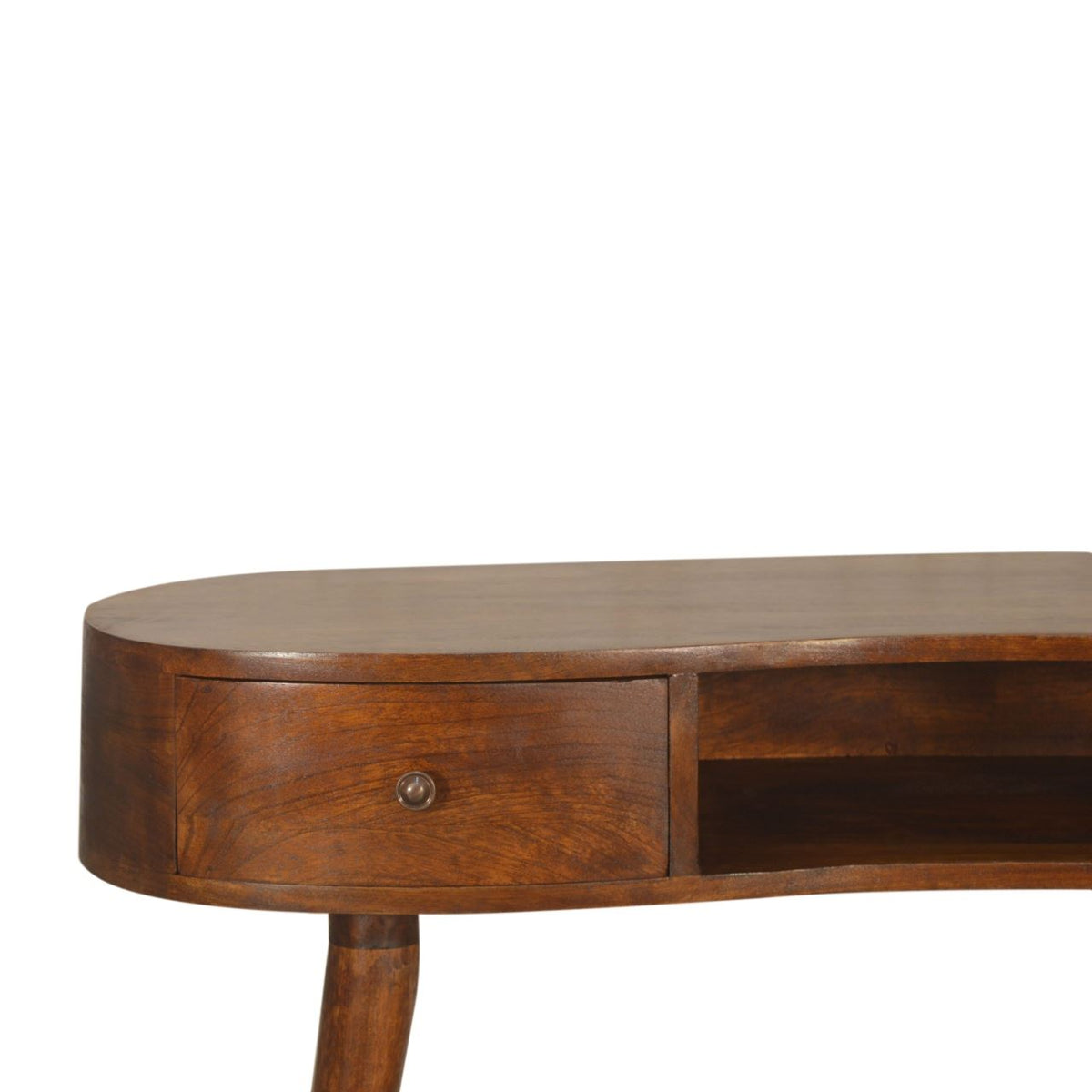 Artisan Chestnut Wave Writing Desk with 2 Drawers