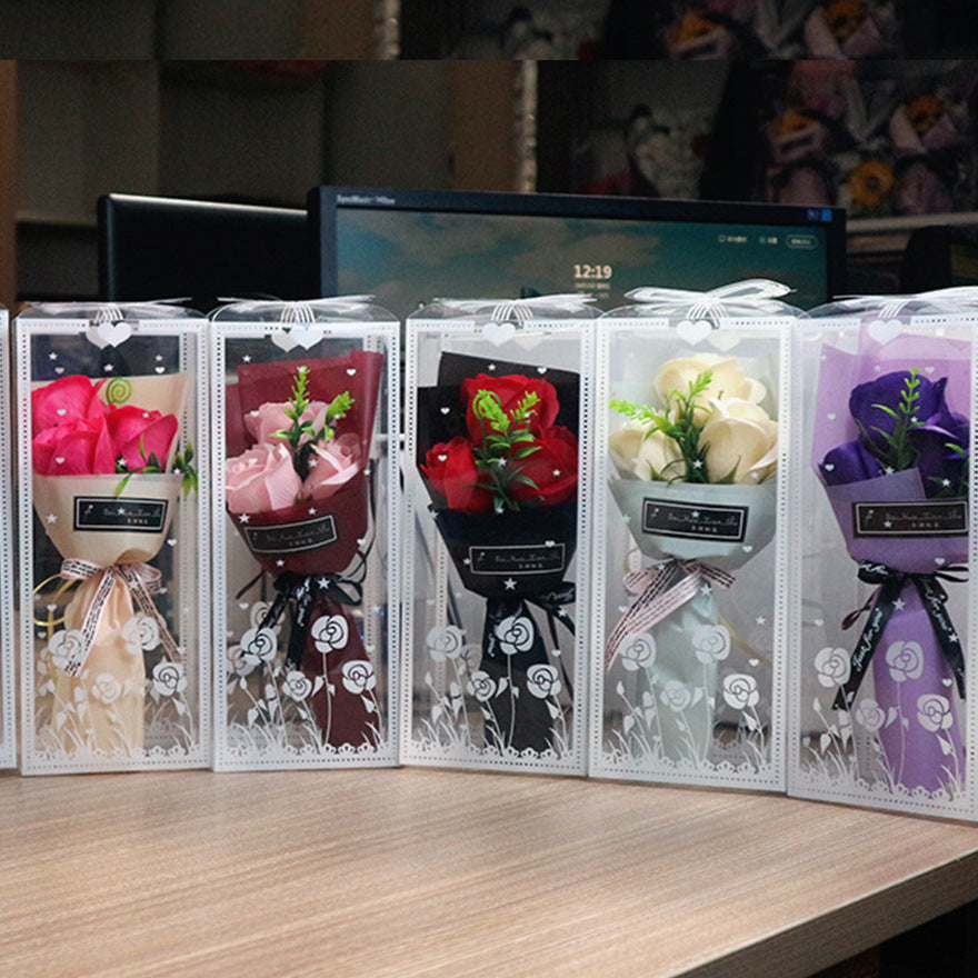 Valentine's Day Soap Rose Bouquet Gift Box