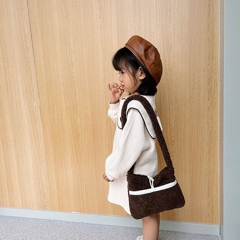 Fashion Children's Plush Simple Messenger Bag