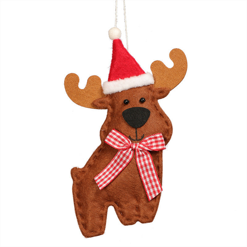 Christmas Reindeer Felt Hanging Pendants – Set of 3