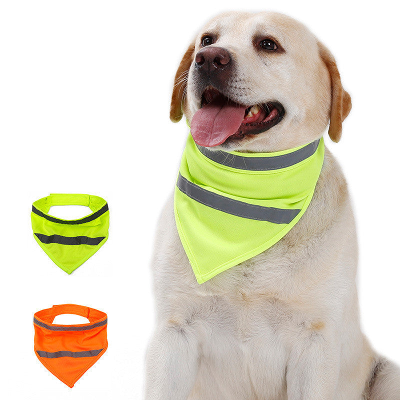 Reflective fluorescent triangle scarf