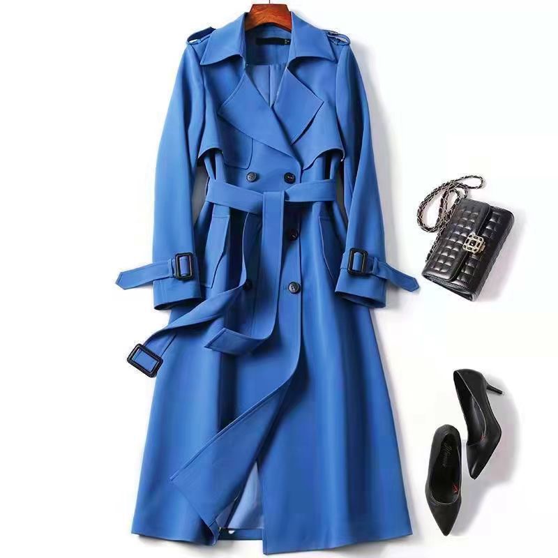 Real Shot Wine Red British Style Trench Coat Coat
