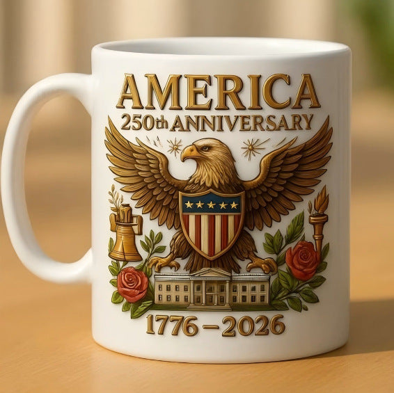 America's 250th Anniversary Commemorative Ceramic Mug - Limited Edition 2026 Patriotic Gift
