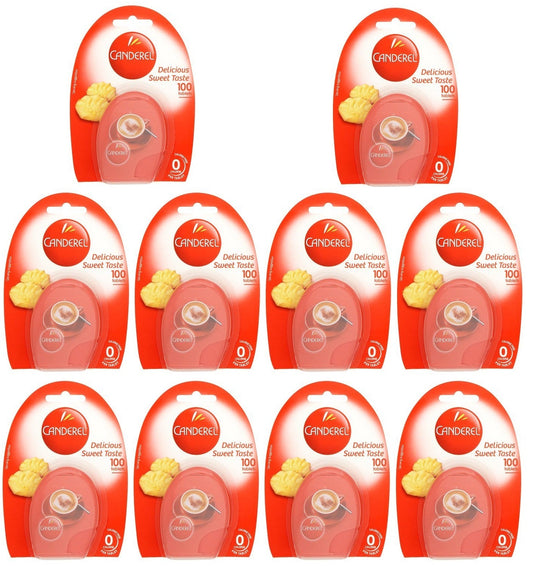 10 x Canderel 100 Tabletas 8.5G