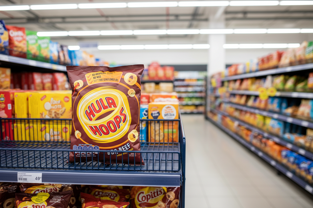 32 x Hula Hoops Bbq Beef Chips 34G