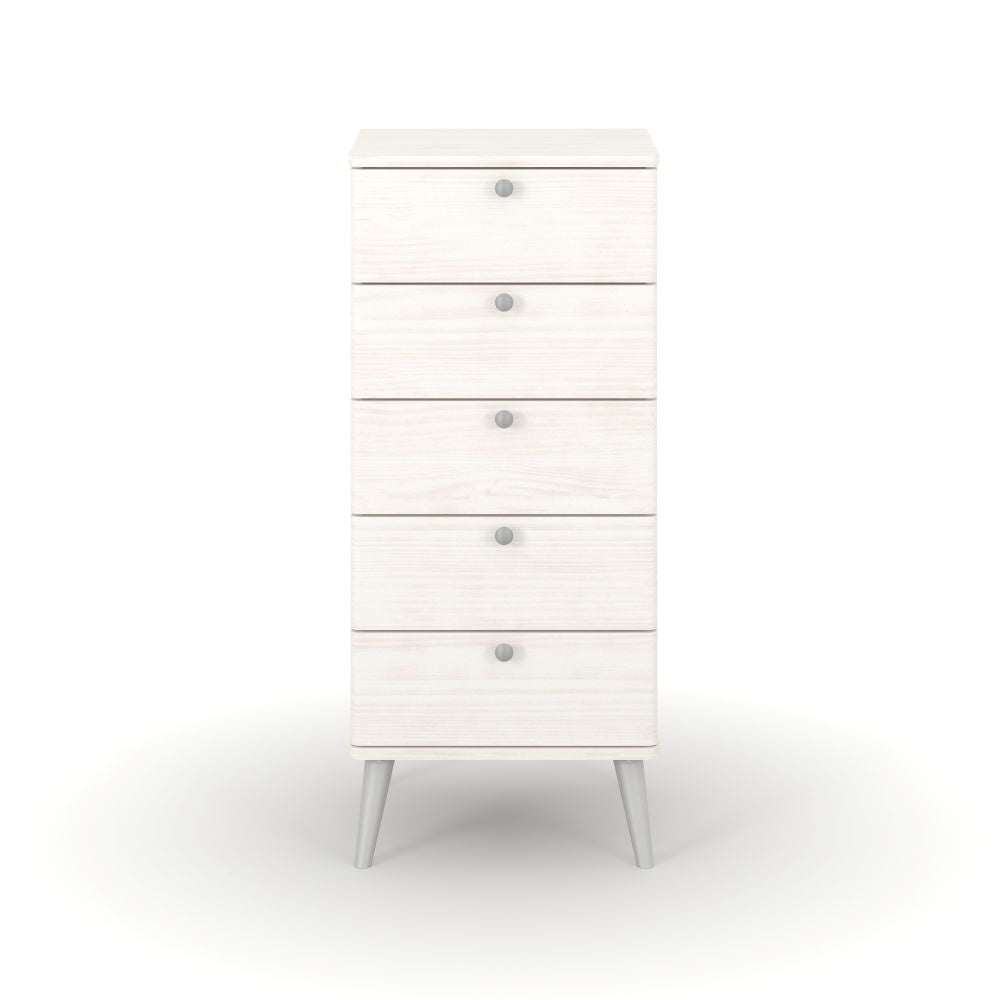 Augusta Curve 5 Drawer Narrow Chest